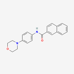 molecular formula C21H20N2O2 B7682467 N-[4-(morpholin-4-yl)phenyl]naphthalene-2-carboxamide 