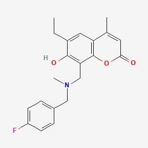 molecular formula C21H22FNO3 B7682564 6-Ethyl-8-[[(4-fluorophenyl)methyl-methylamino]methyl]-7-hydroxy-4-methylchromen-2-one 
