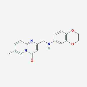 molecular formula C18H17N3O3 B7682590 2-[(2,3-Dihydro-1,4-benzodioxin-6-ylamino)methyl]-7-methylpyrido[1,2-a]pyrimidin-4-one 