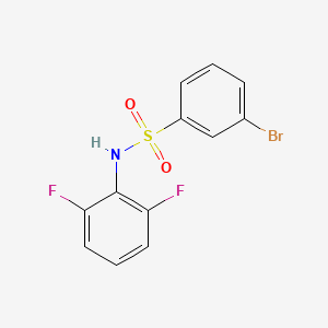 molecular formula C12H8BrF2NO2S B7682638 3-bromo-N-(2,6-difluorophenyl)benzenesulfonamide 
