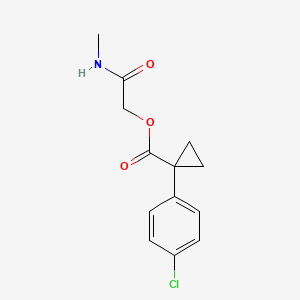 molecular formula C13H14ClNO3 B7682641 [2-(Methylamino)-2-oxoethyl] 1-(4-chlorophenyl)cyclopropane-1-carboxylate 