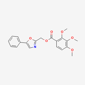 molecular formula C20H19NO6 B7682649 (5-Phenyl-1,3-oxazol-2-yl)methyl 2,3,4-trimethoxybenzoate 