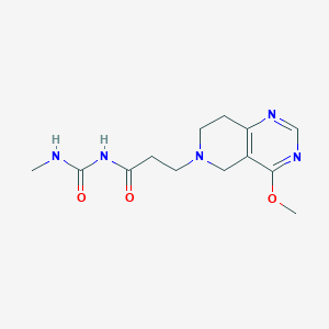 molecular formula C13H19N5O3 B7682653 3-(4-methoxy-7,8-dihydro-5H-pyrido[4,3-d]pyrimidin-6-yl)-N-(methylcarbamoyl)propanamide 