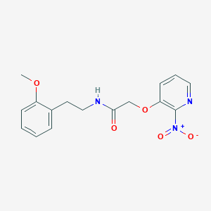 molecular formula C16H17N3O5 B7682668 N-[2-(2-methoxyphenyl)ethyl]-2-(2-nitropyridin-3-yl)oxyacetamide 