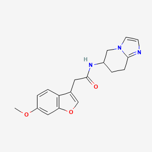 molecular formula C18H19N3O3 B7682670 2-(6-methoxy-1-benzofuran-3-yl)-N-(5,6,7,8-tetrahydroimidazo[1,2-a]pyridin-6-yl)acetamide 