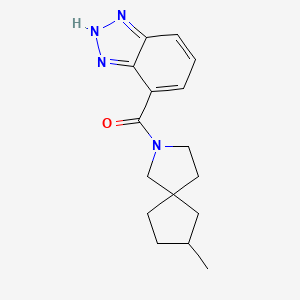 molecular formula C16H20N4O B7682672 2H-benzotriazol-4-yl-(8-methyl-2-azaspiro[4.4]nonan-2-yl)methanone 