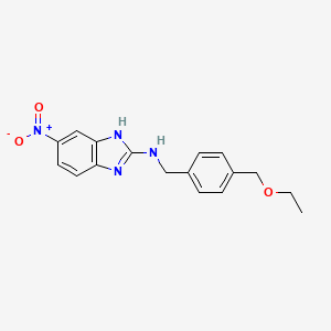 N-[[4-(ethoxymethyl)phenyl]methyl]-6-nitro-1H-benzimidazol-2-amine
