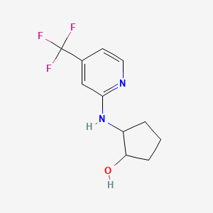 molecular formula C11H13F3N2O B7682699 2-[[4-(Trifluoromethyl)pyridin-2-yl]amino]cyclopentan-1-ol 