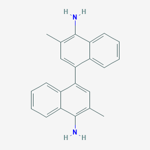 molecular formula C22H20N2 B076827 3,3'-二甲基(1,1'-联萘)-4,4'-二胺 CAS No. 13138-48-2