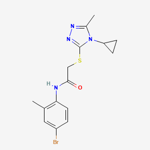 molecular formula C15H17BrN4OS B7682715 N-(4-bromo-2-methylphenyl)-2-[(4-cyclopropyl-5-methyl-1,2,4-triazol-3-yl)sulfanyl]acetamide 