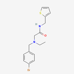 molecular formula C16H19BrN2OS B7682725 2-[(4-bromophenyl)methyl-ethylamino]-N-(thiophen-2-ylmethyl)acetamide 