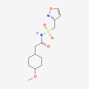 molecular formula C13H20N2O5S B7682779 2-(4-methoxycyclohexyl)-N-(1,2-oxazol-3-ylmethylsulfonyl)acetamide 