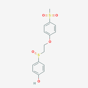 molecular formula C15H16O5S2 B7682780 4-[2-(4-Methylsulfonylphenoxy)ethylsulfinyl]phenol 