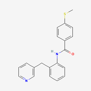 molecular formula C20H18N2OS B7682793 4-methylsulfanyl-N-[2-(pyridin-3-ylmethyl)phenyl]benzamide 