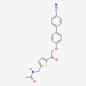 N-[[5-[2-[4-(4-cyanophenyl)phenoxy]acetyl]thiophen-2-yl]methyl]acetamide