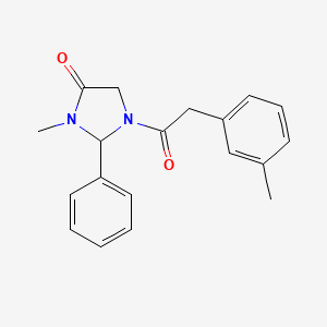 molecular formula C19H20N2O2 B7682810 3-Methyl-1-[2-(3-methylphenyl)acetyl]-2-phenylimidazolidin-4-one 