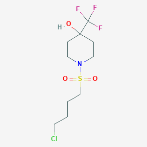 molecular formula C10H17ClF3NO3S B7682814 1-(4-Chlorobutylsulfonyl)-4-(trifluoromethyl)piperidin-4-ol 
