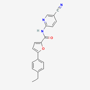 molecular formula C19H15N3O2 B7682907 N-(5-cyanopyridin-2-yl)-5-(4-ethylphenyl)furan-2-carboxamide 
