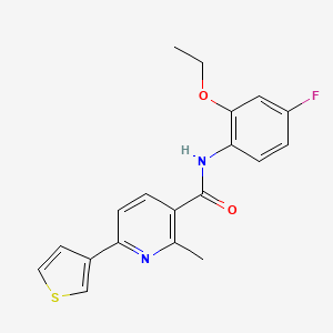 molecular formula C19H17FN2O2S B7682932 N-(2-ethoxy-4-fluorophenyl)-2-methyl-6-thiophen-3-ylpyridine-3-carboxamide 
