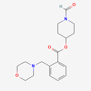 molecular formula C18H24N2O4 B7682984 (1-Formylpiperidin-4-yl) 2-(morpholin-4-ylmethyl)benzoate 