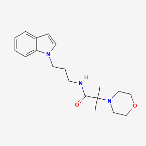 molecular formula C19H27N3O2 B7682986 N-(3-indol-1-ylpropyl)-2-methyl-2-morpholin-4-ylpropanamide 