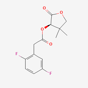 molecular formula C14H14F2O4 B7683014 [(3R)-4,4-dimethyl-2-oxooxolan-3-yl] 2-(2,5-difluorophenyl)acetate 