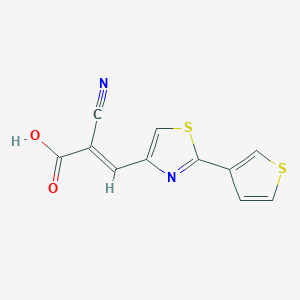 (E)-2-cyano-3-(2-thiophen-3-yl-1,3-thiazol-4-yl)prop-2-enoic acid