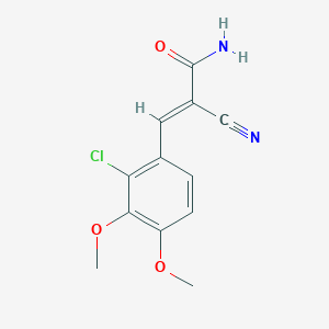 molecular formula C12H11ClN2O3 B7683079 3-(2-Chloro-3,4-dimethoxyphenyl)-2-cyanoprop-2-enamide 