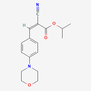 molecular formula C17H20N2O3 B7683118 propan-2-yl (2Z)-2-cyano-3-[4-(morpholin-4-yl)phenyl]prop-2-enoate 