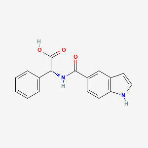 molecular formula C17H14N2O3 B7683164 (2R)-2-(1H-indole-5-carbonylamino)-2-phenylacetic acid 