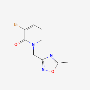molecular formula C9H8BrN3O2 B7683211 3-Bromo-1-[(5-methyl-1,2,4-oxadiazol-3-yl)methyl]pyridin-2-one 