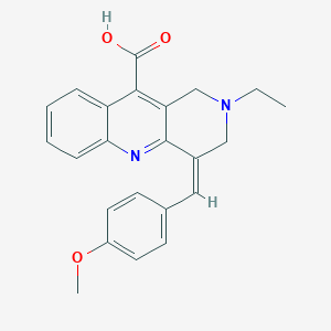 (4Z)-2-ethyl-4-[(4-methoxyphenyl)methylidene]-1,3-dihydrobenzo[b][1,6]naphthyridine-10-carboxylic acid