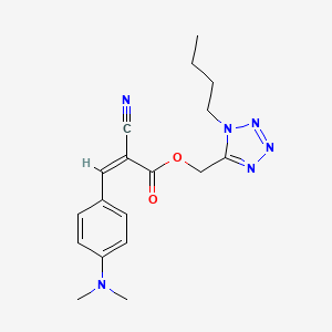molecular formula C18H22N6O2 B7683263 (1-butyltetrazol-5-yl)methyl (Z)-2-cyano-3-[4-(dimethylamino)phenyl]prop-2-enoate 