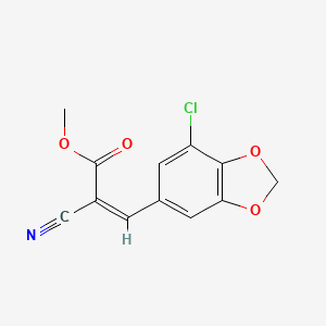 molecular formula C12H8ClNO4 B7683272 Methyl (2Z)-3-(7-chloro-2H-1,3-benzodioxol-5-YL)-2-cyanoprop-2-enoate 
