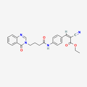 ethyl (Z)-2-cyano-3-[4-[4-(4-oxoquinazolin-3-yl)butanoylamino]phenyl]prop-2-enoate