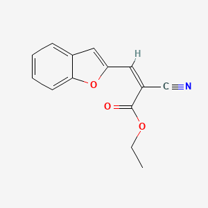 molecular formula C14H11NO3 B7683294 ethyl (Z)-3-(1-benzofuran-2-yl)-2-cyanoprop-2-enoate 