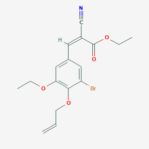 molecular formula C17H18BrNO4 B7683312 Ethyl (2Z)-3-[3-bromo-5-ethoxy-4-(prop-2-EN-1-yloxy)phenyl]-2-cyanoprop-2-enoate 