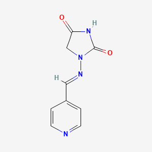 molecular formula C9H8N4O2 B7683372 1-[(E)-pyridin-4-ylmethylideneamino]imidazolidine-2,4-dione 