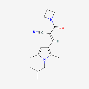2-(azetidine-1-carbonyl)-3-[2,5-dimethyl-1-(2-methylpropyl)-1H-pyrrol-3-yl]prop-2-enenitrile