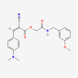 molecular formula C22H23N3O4 B7683401 [2-[(3-methoxyphenyl)methylamino]-2-oxoethyl] (Z)-2-cyano-3-[4-(dimethylamino)phenyl]prop-2-enoate 