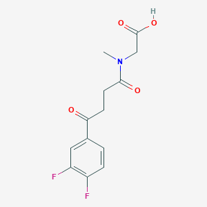 molecular formula C13H13F2NO4 B7683438 2-[[4-(3,4-Difluorophenyl)-4-oxobutanoyl]-methylamino]acetic acid 