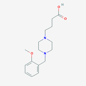 molecular formula C16H24N2O3 B7683453 4-[4-[(2-Methoxyphenyl)methyl]piperazin-1-yl]butanoic acid 