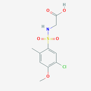 molecular formula C10H12ClNO5S B7683458 2-[(5-Chloro-4-methoxy-2-methylphenyl)sulfonylamino]acetic acid 