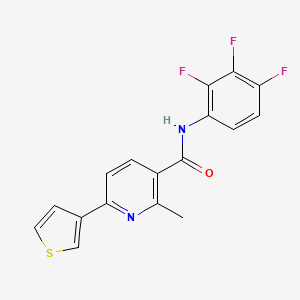 molecular formula C17H11F3N2OS B7683480 2-methyl-6-thiophen-3-yl-N-(2,3,4-trifluorophenyl)pyridine-3-carboxamide 