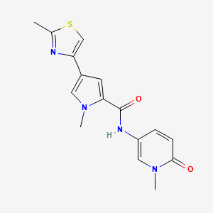 molecular formula C16H16N4O2S B7683526 1-methyl-N-(1-methyl-6-oxopyridin-3-yl)-4-(2-methyl-1,3-thiazol-4-yl)pyrrole-2-carboxamide 