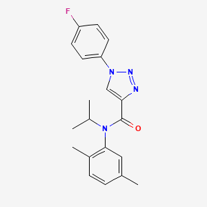 molecular formula C20H21FN4O B7683530 N-(2,5-dimethylphenyl)-1-(4-fluorophenyl)-N-propan-2-yltriazole-4-carboxamide 