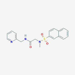 molecular formula C19H19N3O3S B7683605 2-(N-methylnaphthalene-2-sulfonamido)-N-(pyridin-2-ylmethyl)acetamide 