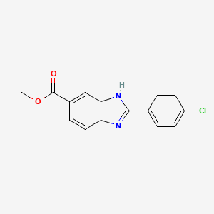 molecular formula C15H11ClN2O2 B7683640 Methyl 2-(4-chlorophenyl)-3H-benzimidazole-5-carboxylate CAS No. 246517-79-3