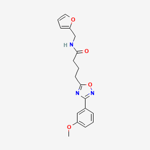 N-(furan-2-ylmethyl)-4-(3-(3-methoxyphenyl)-1,2,4-oxadiazol-5-yl)butanamide