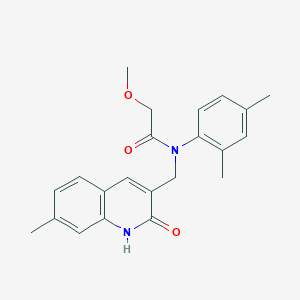 N-(2,4-dimethylphenyl)-N-((2-hydroxy-7-methylquinolin-3-yl)methyl)-2-methoxyacetamide